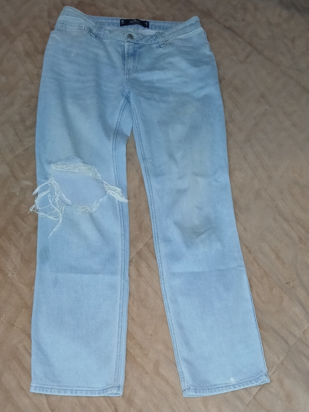 Women's Hollister Low Rise 90s Vintage Straight Light Wash Jeans Sz: 26 L 31